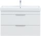 AQUANET Тумба с раковиной Ирис new 90 подвесная 2 ящ. цв. белый глянец AQUANET-342092
