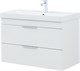 AQUANET Тумба с раковиной Ирис new 90 подвесная 2 ящ. цв. белый глянец AQUANET-342092