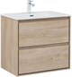 AQUANET Тумба с раковиной Милан (Flash) 70 цв. дуб светлый AQUANET-340337