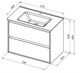 AQUANET Тумба с раковиной Милан (Flash) 80 цв. дуб светлый AQUANET-340338