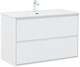 AQUANET Тумба с раковиной Милан 100 цв. белый глянец AQUANET-340155