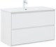 AQUANET Тумба с раковиной Милан 100 цв. белый глянец AQUANET-340155