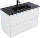 AQUANET Тумба с раковиной Милан 100 цв. белый глянец AQUANET-340155
