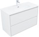 AQUANET Тумба с раковиной Милан 100 цв. белый глянец AQUANET-340155