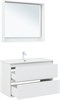 AQUANET Тумба с раковиной Милан 100 цв. белый глянец AQUANET-340155