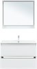 AQUANET Тумба с раковиной Милан 100 цв. белый глянец AQUANET-340155