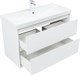 AQUANET Тумба с раковиной Милан 100 цв. белый глянец AQUANET-340155