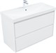 AQUANET Тумба с раковиной Милан 100 цв. белый глянец AQUANET-340155