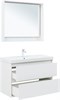AQUANET Тумба с раковиной Милан 100 цв. белый глянец AQUANET-340155