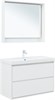 AQUANET Тумба с раковиной Милан 100 цв. белый глянец AQUANET-340155
