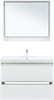 AQUANET Тумба с раковиной Милан 100 цв. белый глянец AQUANET-340155