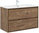 AQUANET Тумба с раковиной Милан 100 цв. дуб рустикальный AQUANET-340165