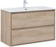 AQUANET Тумба с раковиной Милан 100 цв. дуб светлый AQUANET-340170