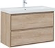 AQUANET Тумба с раковиной Милан 100 цв. дуб светлый AQUANET-340170