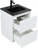 AQUANET Тумба с раковиной Милан 50 цв. белый глянец AQUANET-340151