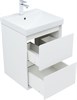 AQUANET Тумба с раковиной Милан 50 цв. белый глянец AQUANET-340151