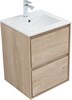 AQUANET Тумба с раковиной Милан 50 цв. дуб светлый AQUANET-340166