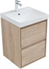 AQUANET Тумба с раковиной Милан 50 цв. дуб светлый AQUANET-340166