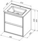AQUANET Тумба с раковиной Милан 60 цв. белый глянец AQUANET-340152