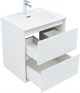 AQUANET Тумба с раковиной Милан 60 цв. белый глянец AQUANET-340152