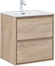 AQUANET Тумба с раковиной Милан 60 цв. дуб светлый AQUANET-340167