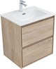 AQUANET Тумба с раковиной Милан 60 цв. дуб светлый AQUANET-340167