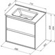 AQUANET Тумба с раковиной Милан 70 цв. дуб рустикальный AQUANET-340163