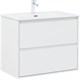 AQUANET Тумба с раковиной Милан 80 цв. белый глянец AQUANET-340154