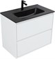 AQUANET Тумба с раковиной Милан 80 цв. белый глянец AQUANET-340154