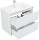 AQUANET Тумба с раковиной Милан 80 цв. белый глянец AQUANET-340154