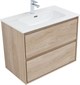 AQUANET Тумба с раковиной Милан 80 цв. дуб светлый AQUANET-340169