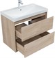 AQUANET Тумба с раковиной Милан 80 цв. дуб светлый AQUANET-340169