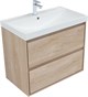 AQUANET Тумба с раковиной Милан 80 цв. дуб светлый AQUANET-340169
