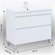 AQUANET Тумба с раковиной Нота New 100 белый глянец AQUANET-345805