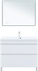 AQUANET Тумба с раковиной Нота New 100 белый глянец AQUANET-345805