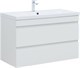 AQUANET Тумба с раковиной Нота new 100 цв.белый глянец AQUANET-335873