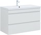AQUANET Тумба с раковиной Нота new 100 цв.белый глянец AQUANET-335873