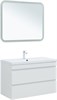 AQUANET Тумба с раковиной Нота new 100 цв.белый глянец AQUANET-335873