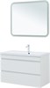 AQUANET Тумба с раковиной Нота new 100 цв.белый глянец AQUANET-335873