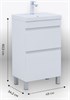 AQUANET Тумба с раковиной Нота New 50 белый глянец AQUANET-345793