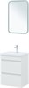 AQUANET Тумба с раковиной Нота new 50 цв.белый глянец AQUANET-335869