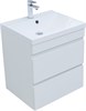 AQUANET Тумба с раковиной Нота new 58 цв.белый глянец AQUANET-335870