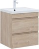 AQUANET Тумба с раковиной Нота new 58 цв.дуб светлый AQUANET-335880