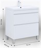 AQUANET Тумба с раковиной Нота New 75 белый глянец AQUANET-345799