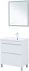 AQUANET Тумба с раковиной Нота New 75 белый глянец AQUANET-345799