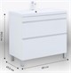 AQUANET Тумба с раковиной Нота New 90 белый глянец AQUANET-345802