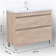 AQUANET Тумба с раковиной Нота New 90 дуб светлый AQUANET-345804