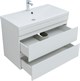 AQUANET Тумба с раковиной Нота new 90 цв.белый глянец AQUANET-335872