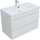 AQUANET Тумба с раковиной Нота new 90 цв.белый глянец AQUANET-335872