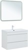 AQUANET Тумба с раковиной Нота new 90 цв.белый глянец AQUANET-335872